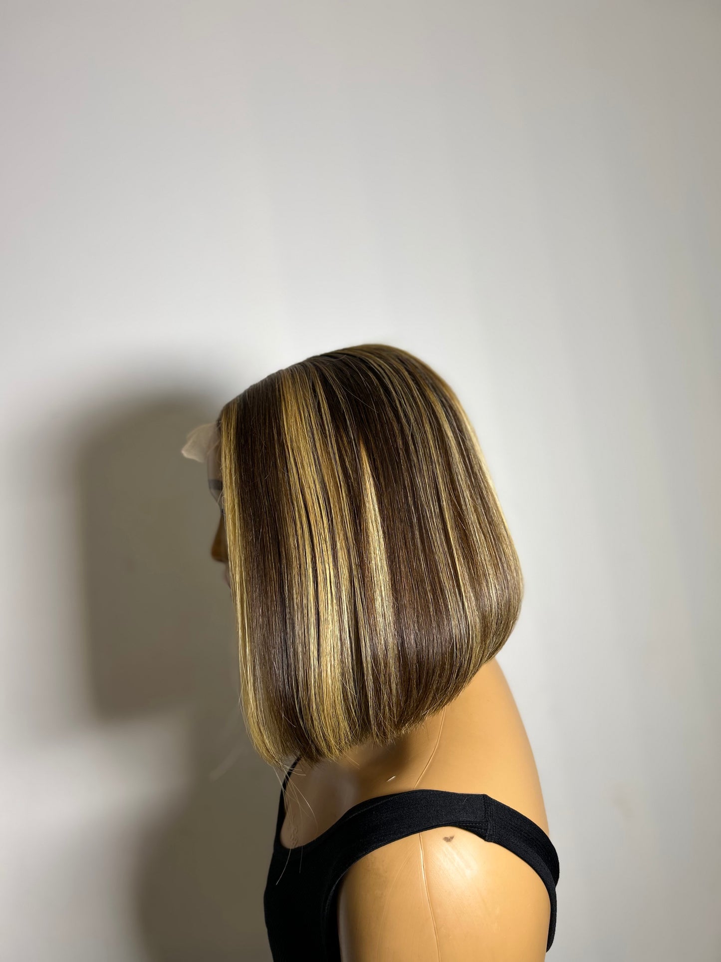 220g Vietnamese Bone Straight Wig – 5x5 Swiss Lace Closure | 10 Inches