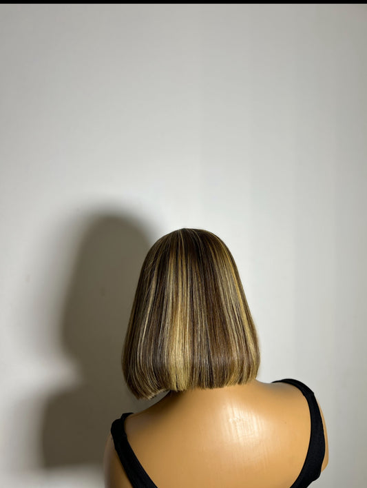 220g Vietnamese Bone Straight Wig – 5x5 Swiss Lace Closure | 10 Inches